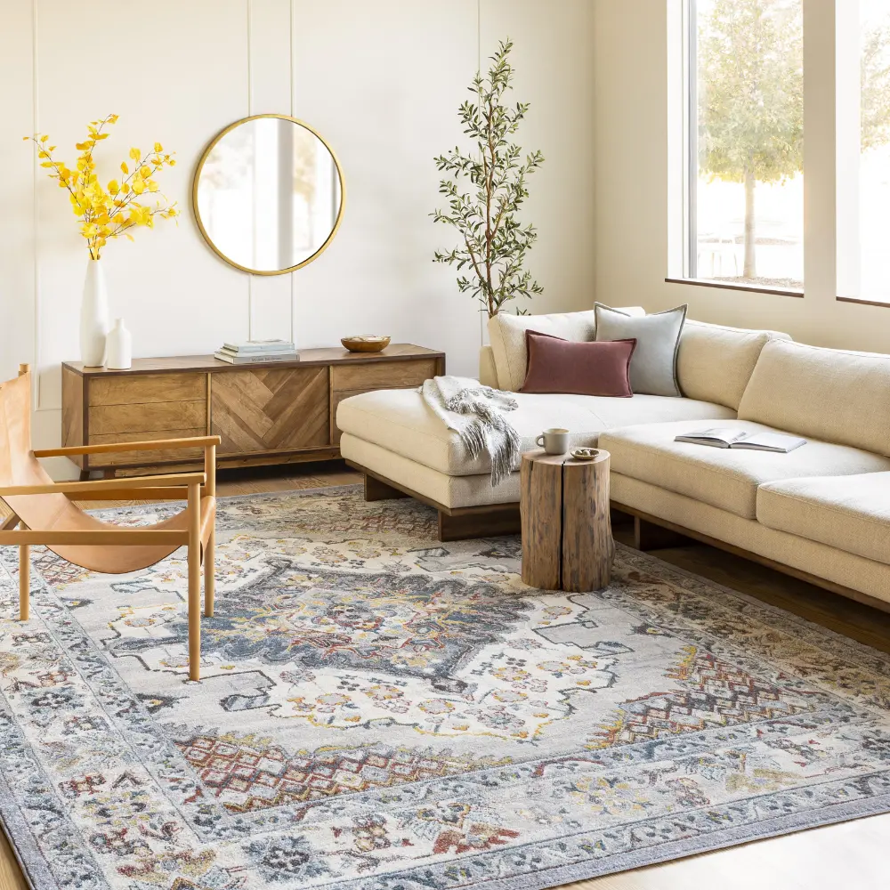 Jade Vintage Oriental Boho Grey Rug - Image 18