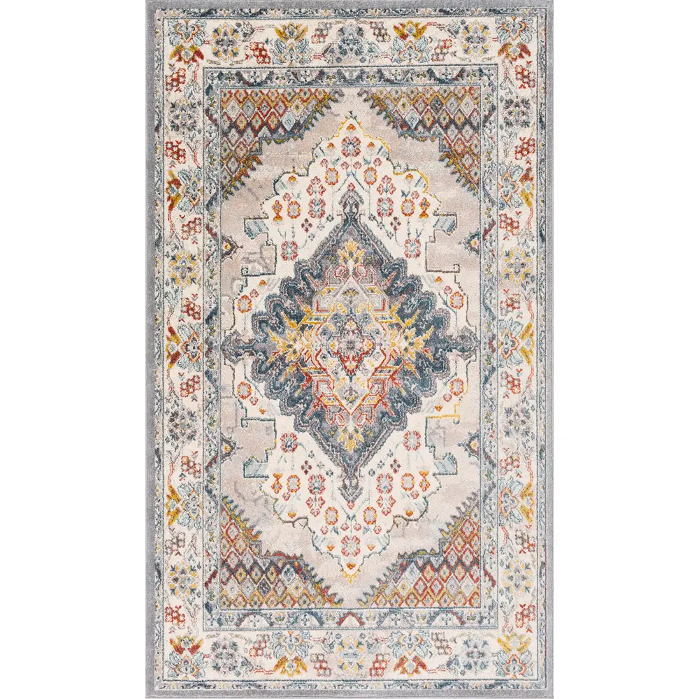 Jade Vintage Oriental Boho Grey Rug - Image 5