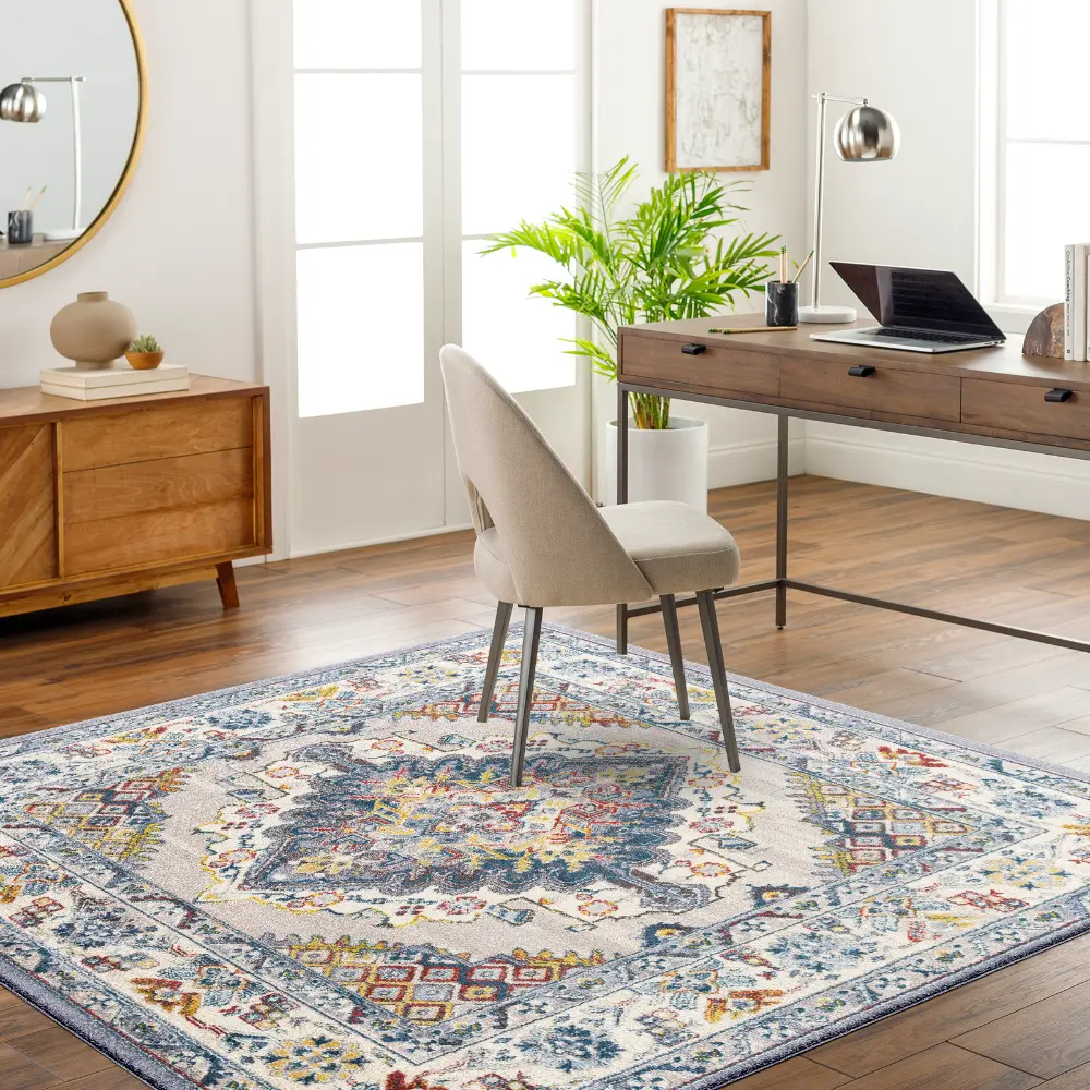 Jade Vintage Oriental Boho Grey Rug - Image 6