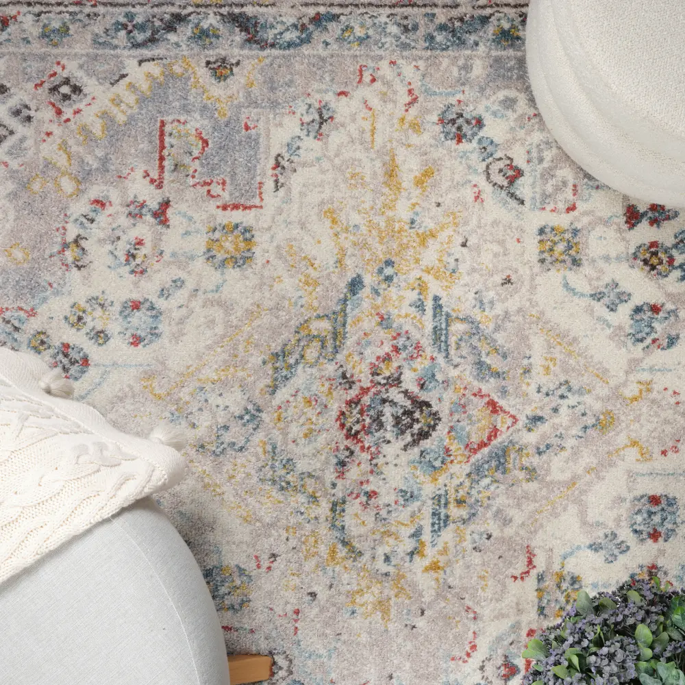 Jade Vintage Oriental Boho Taupe Rug - Image 10