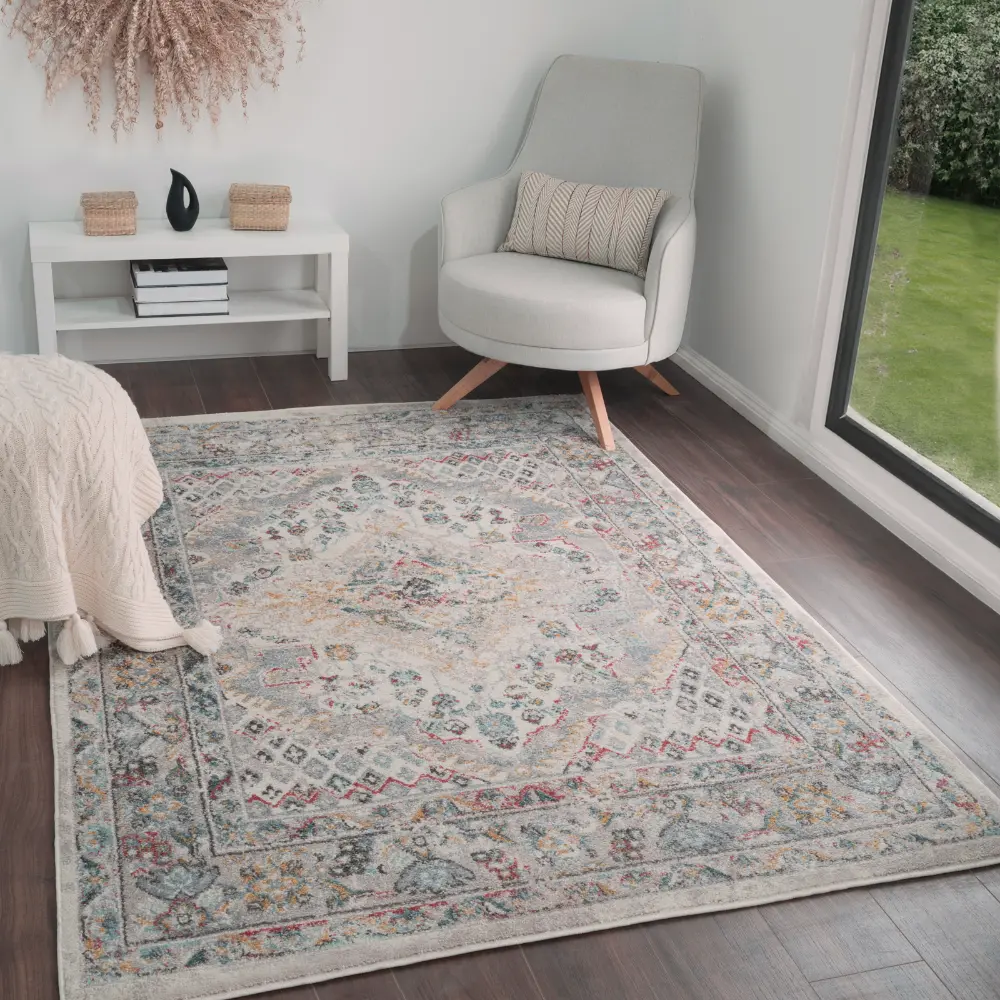 Jade Vintage Oriental Boho Taupe Rug - Image 14