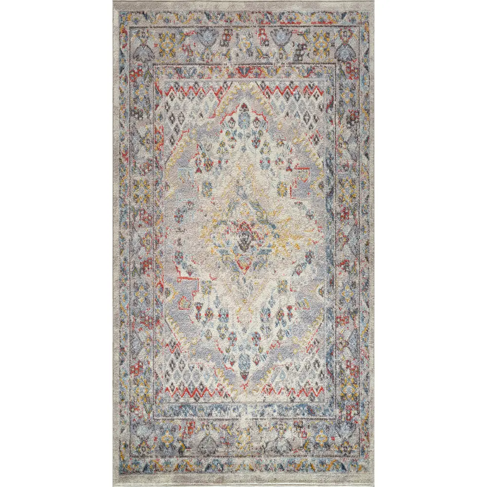 Jade Vintage Oriental Boho Taupe Rug - Image 3