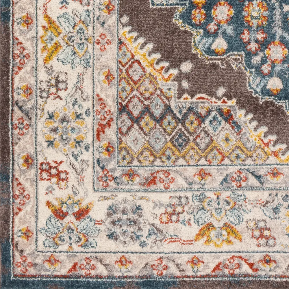 Jade Vintage Oriental Boho Teal Rug - Image 3