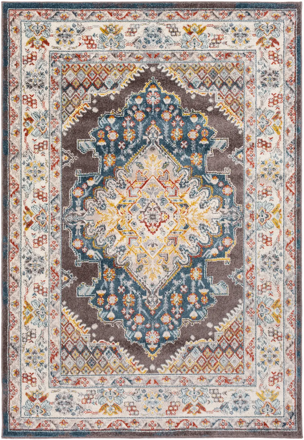 Jade Vintage Oriental Boho Teal Rug - Image 5