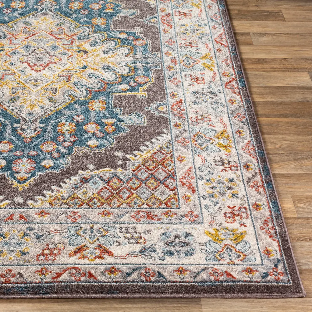 Jade Vintage Oriental Boho Teal Rug - Image 8