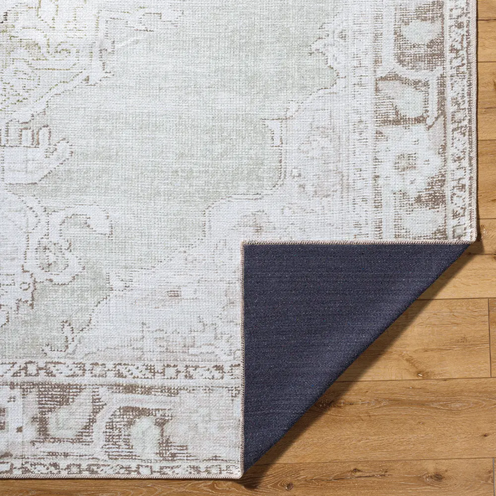 Rainier Our Pnw Home X Livabliss Machine Washable Oriental Boho Cream/Light Brown Rug - Image 3