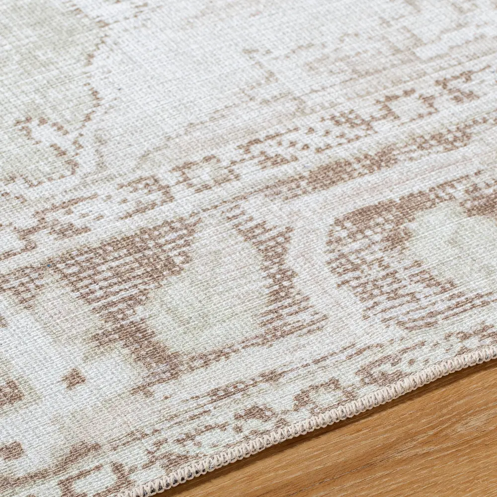 Rainier Our Pnw Home X Livabliss Machine Washable Oriental Boho Cream/Light Brown Rug - Image 6
