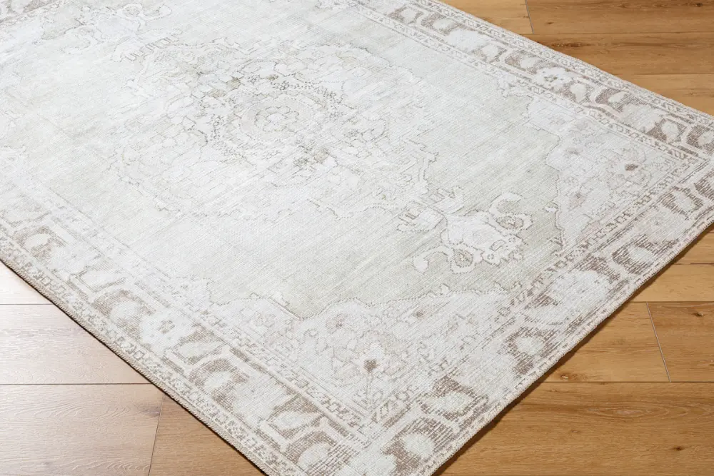 Rainier Our Pnw Home X Livabliss Machine Washable Oriental Boho Cream/Light Brown Rug - Image 7