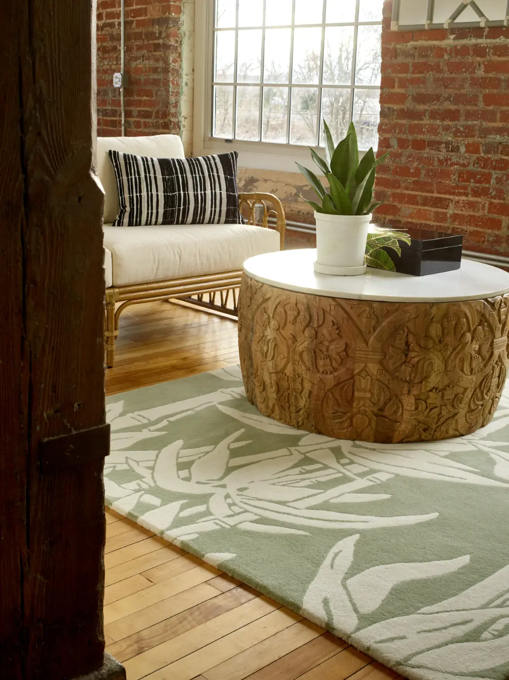 Japanese Bamboo Florence Broadhurst Jade 039507 Rug - Image 3