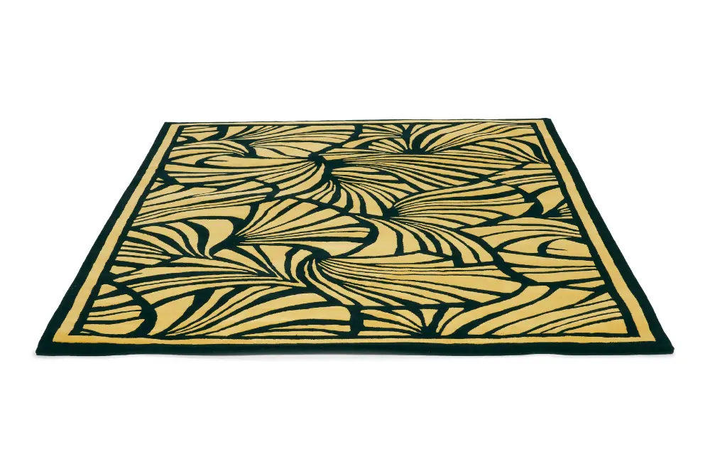 Japanese Fans Florence Broadhurst Gold 039305 Rug - Image 2