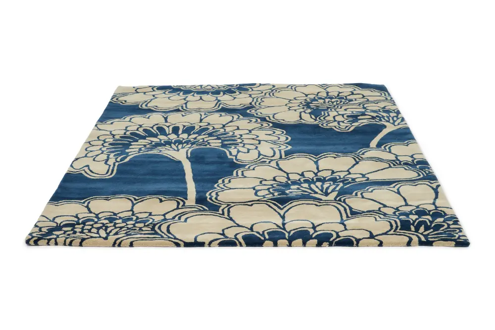 Japanese Floral Florence Broadhurst Midnight 039708 Rug - Image 6