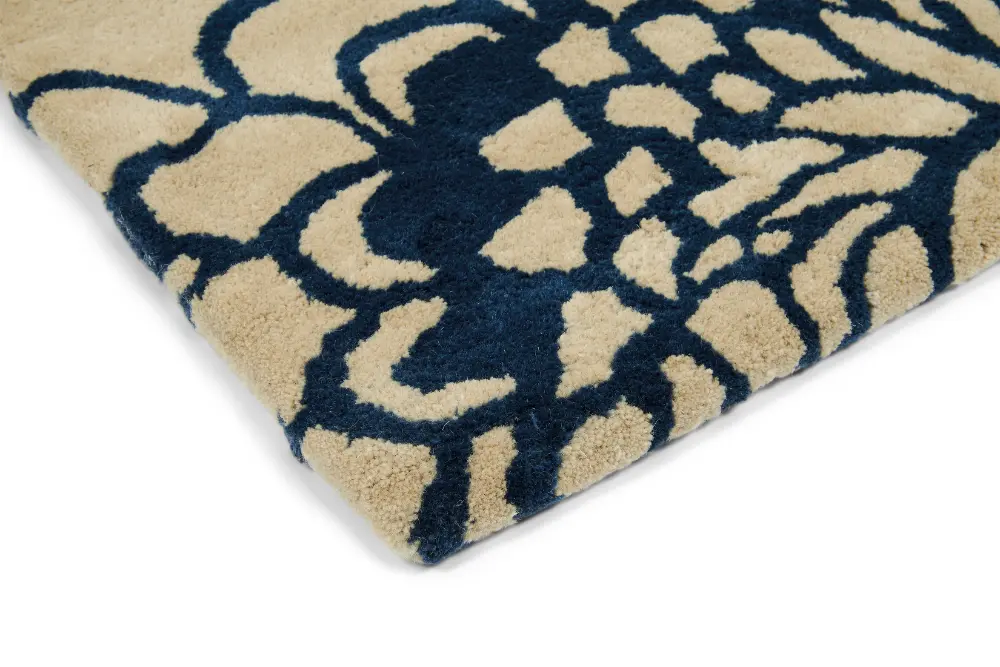 Japanese Floral Florence Broadhurst Midnight 039708 Rug - Image 7