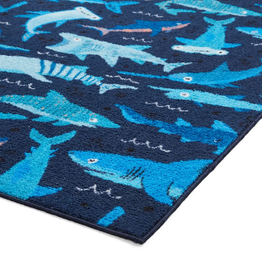 Catherine Lansfield Jawsome Sharks Blue - Washable - Image 2