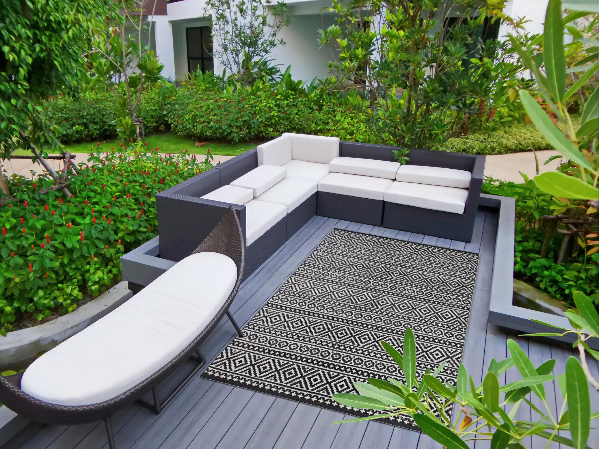 JAZZ Indoor / Outdoor JAZ03 Grey Rug - Image 3