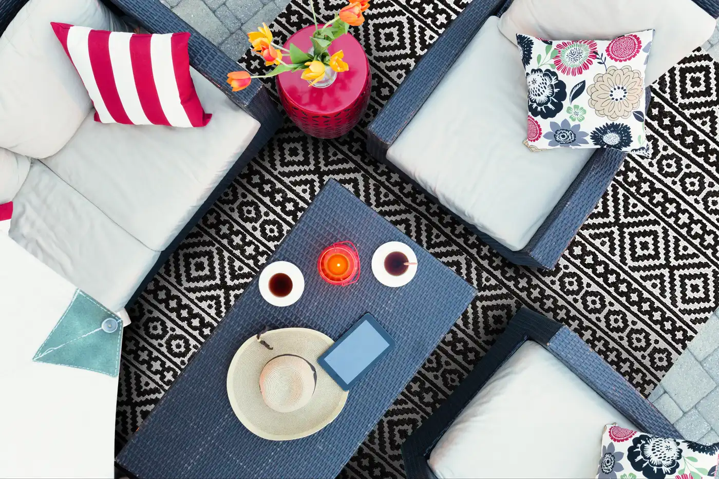 JAZZ Indoor / Outdoor JAZ03 Grey Rug - Image 4