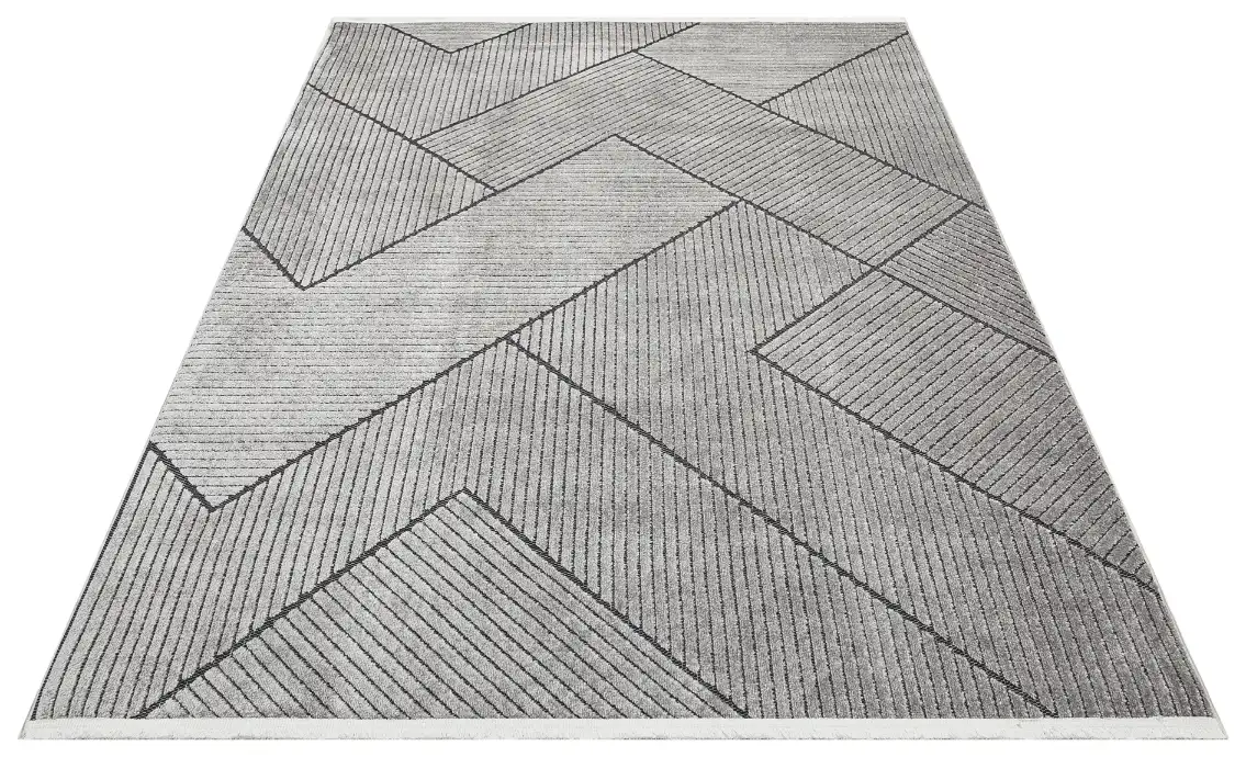 JAZZ Indoor / Outdoor JAZ16 Grey Black Rug - Image 4