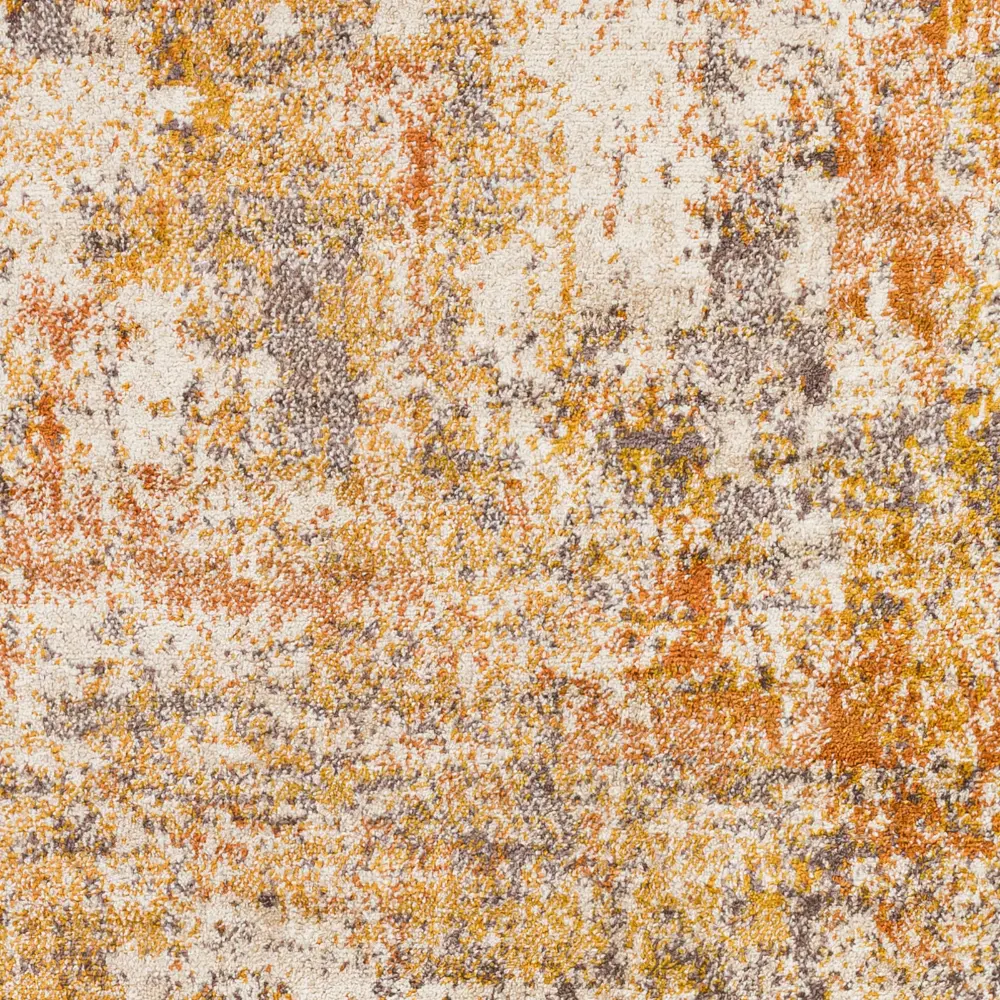 Jeevika Abstract Modern Marble Orange Rug - Image 2