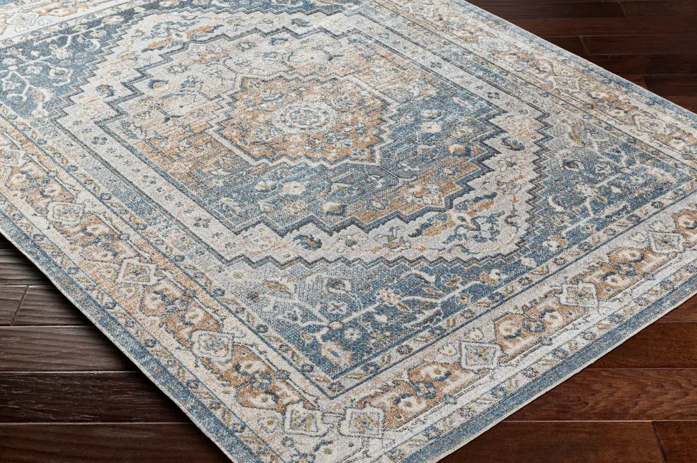 Jennifer Machine Washable Oriental Boho Navy Blue Rug - Image 13