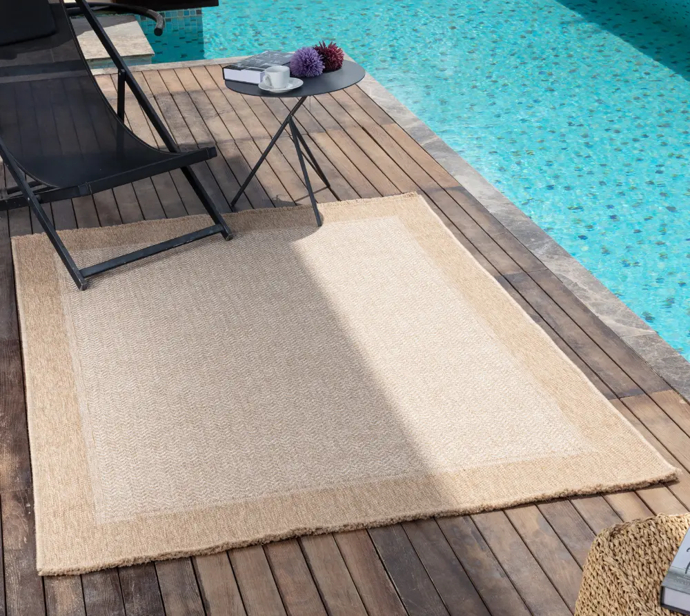 Jenny In- & Outdoor Cottage Jute-Look Beige/Tan Rug - Image 3