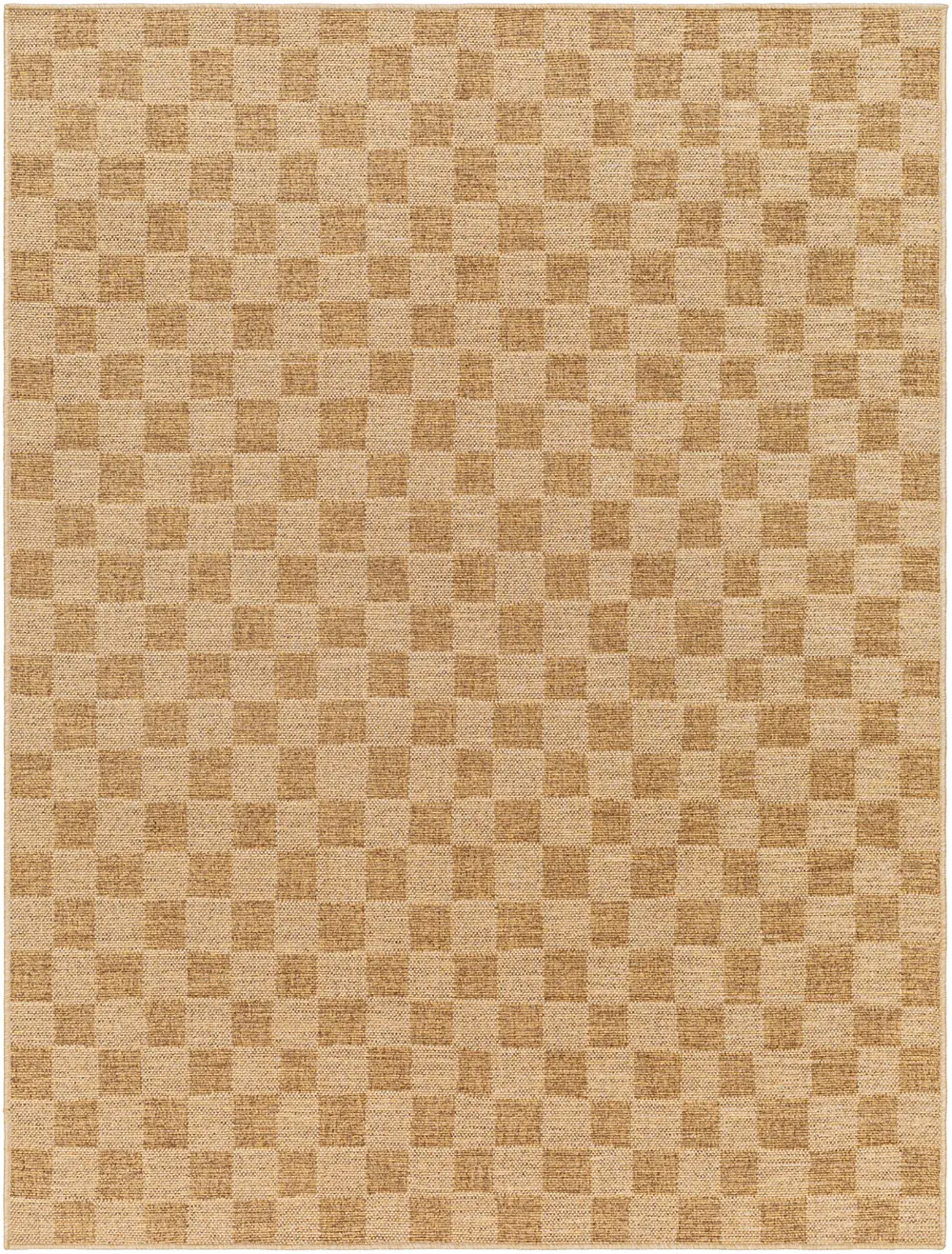 Jerrie In- & Outdoor Jute-Look Medium Brown Checkered Rug - Image 7
