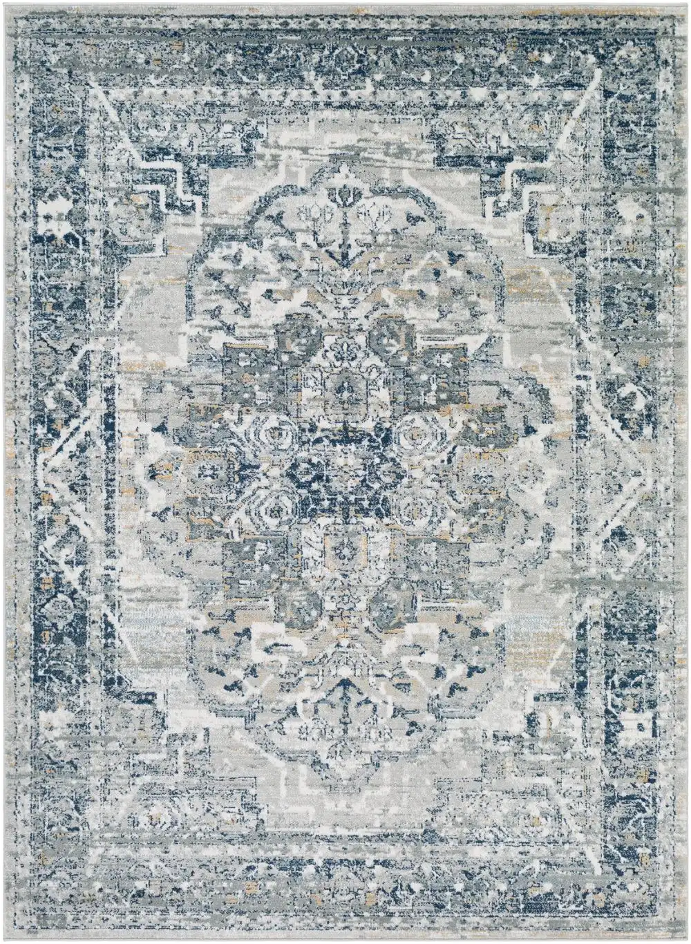 Isabella Vintage Oriental Boho Navy Rug - Image 2