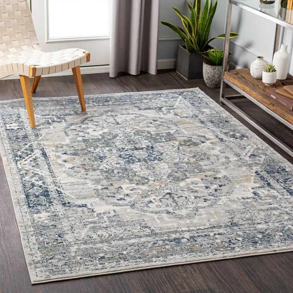 Isabella Vintage Oriental Boho Navy Rug - Image 4