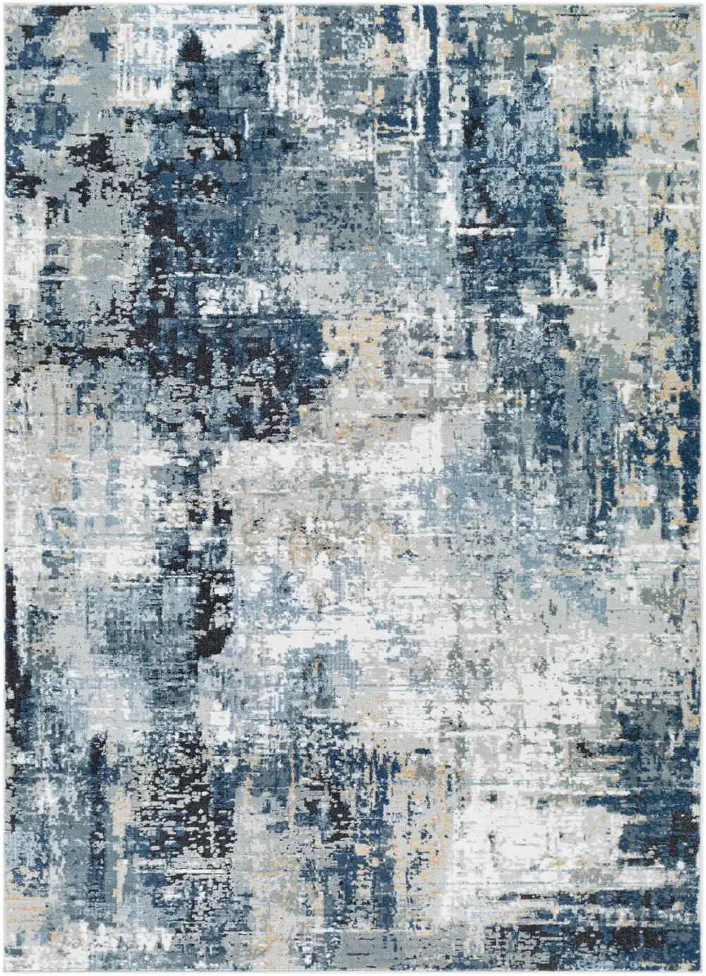 Lena Abstract Modern Marble Denim Rug - Image 8