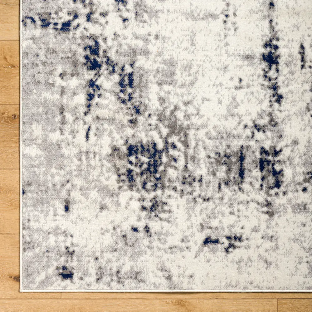 Josefa Abstract Modern Marble Dark Blue Rug - Image 4