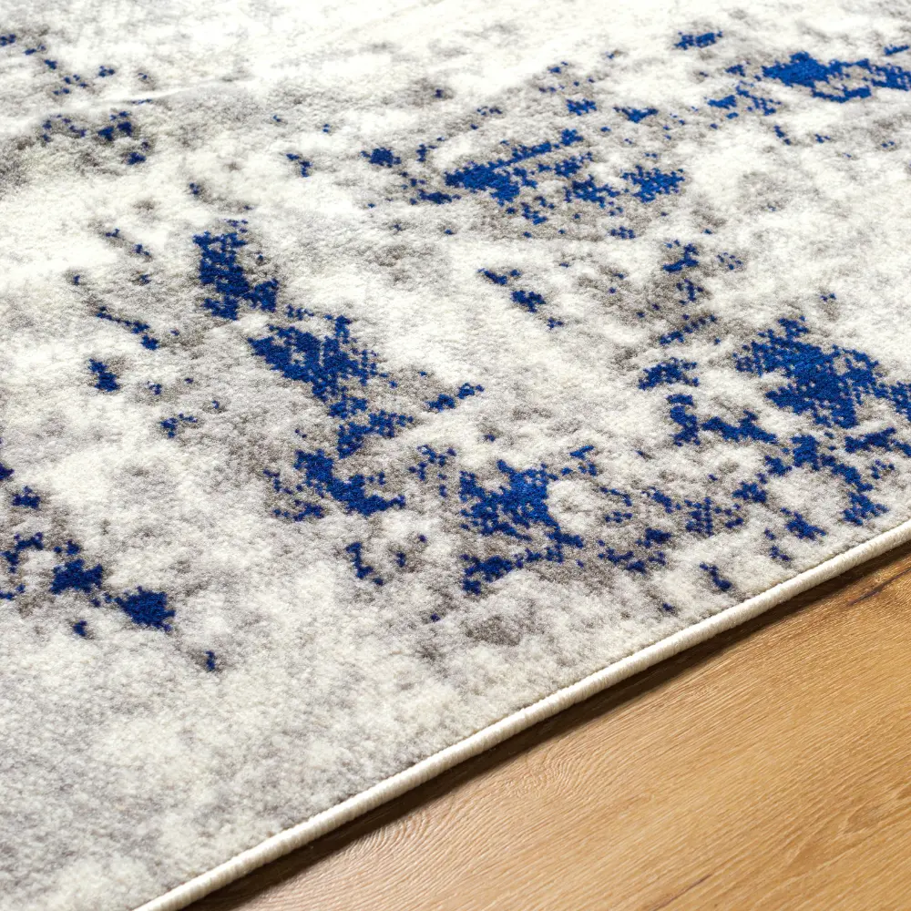 Josefa Abstract Modern Marble Dark Blue Rug - Image 5