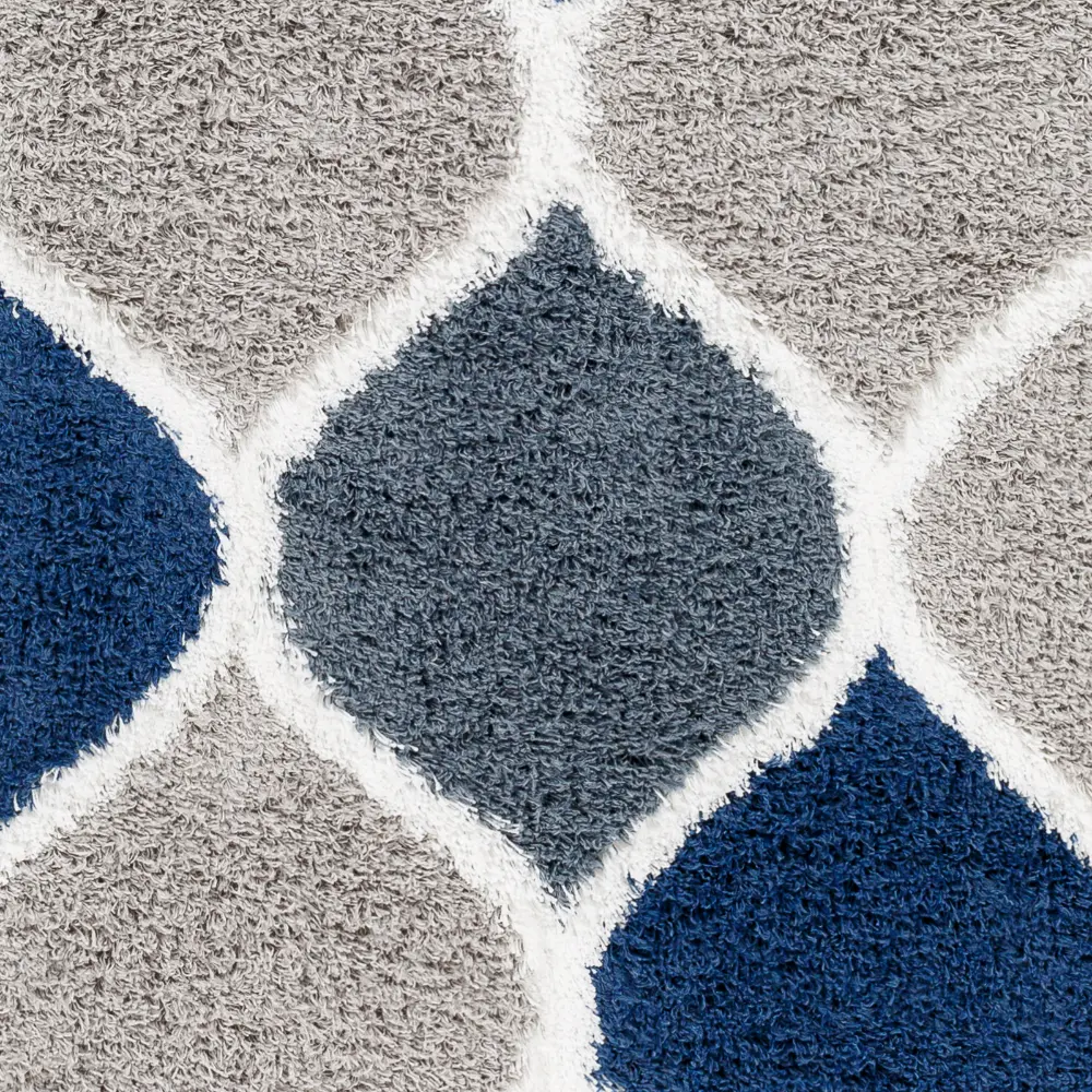 Judy Shaggy Cottage Plush Pile Light Grey Rug - Image 3