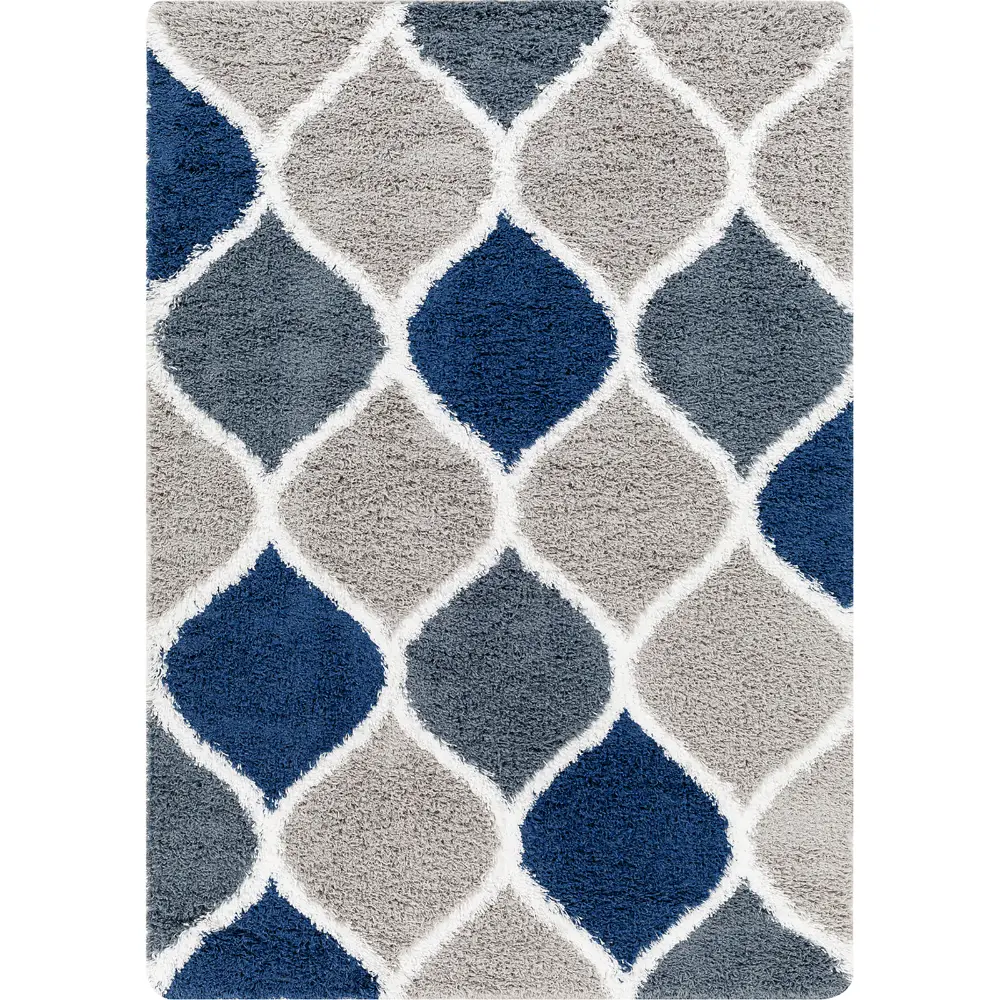 Judy Shaggy Cottage Plush Pile Light Grey Rug - Image 5