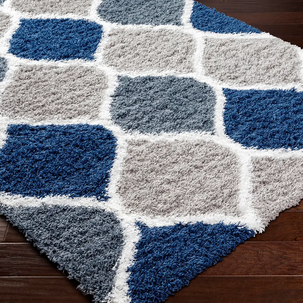 Judy Shaggy Cottage Plush Pile Light Grey Rug - Image 6