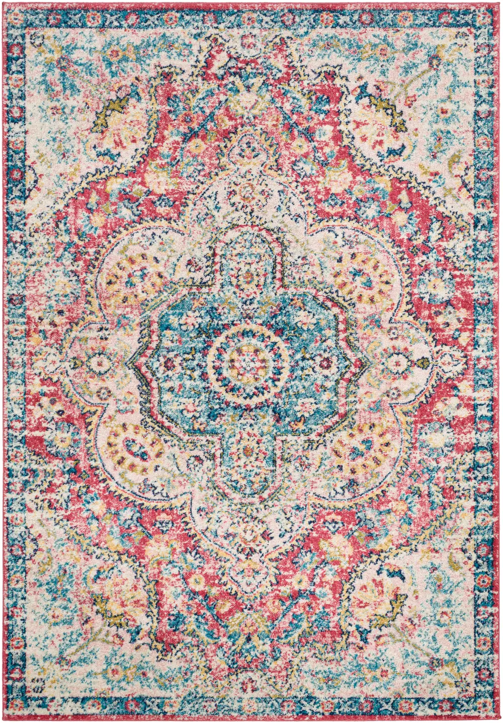 Julia Vintage Oriental Boho Rose Rug - Image 5