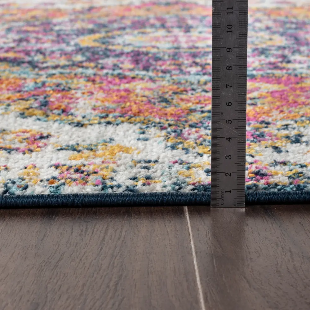 Julia Vintage Oriental Boho Pink/Saffron Rug - Image 10