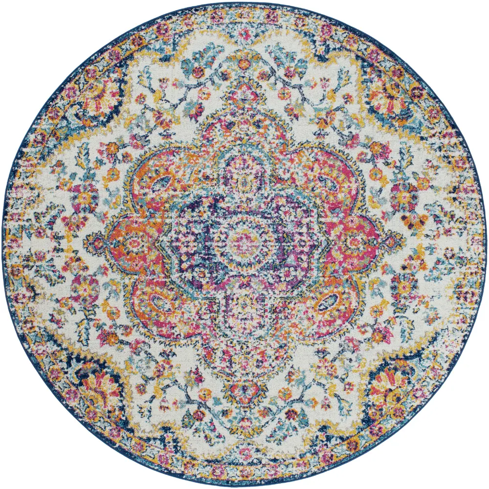 Julia Vintage Oriental Boho Pink/Saffron Rug - Image 13