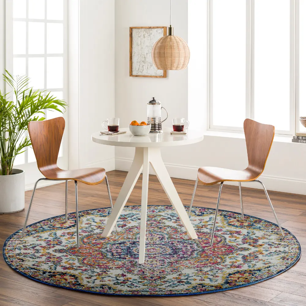 Julia Vintage Oriental Boho Pink/Saffron Rug - Image 14