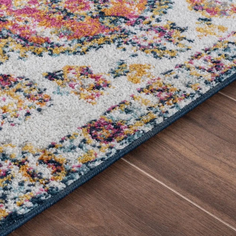 Julia Vintage Oriental Boho Pink/Saffron Rug - Image 15