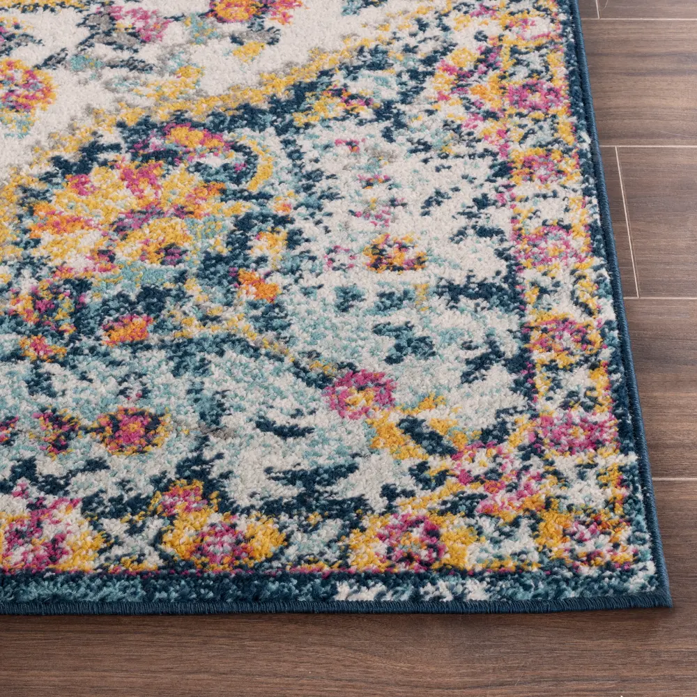 Julia Vintage Oriental Boho Pink/Saffron Rug - Image 9