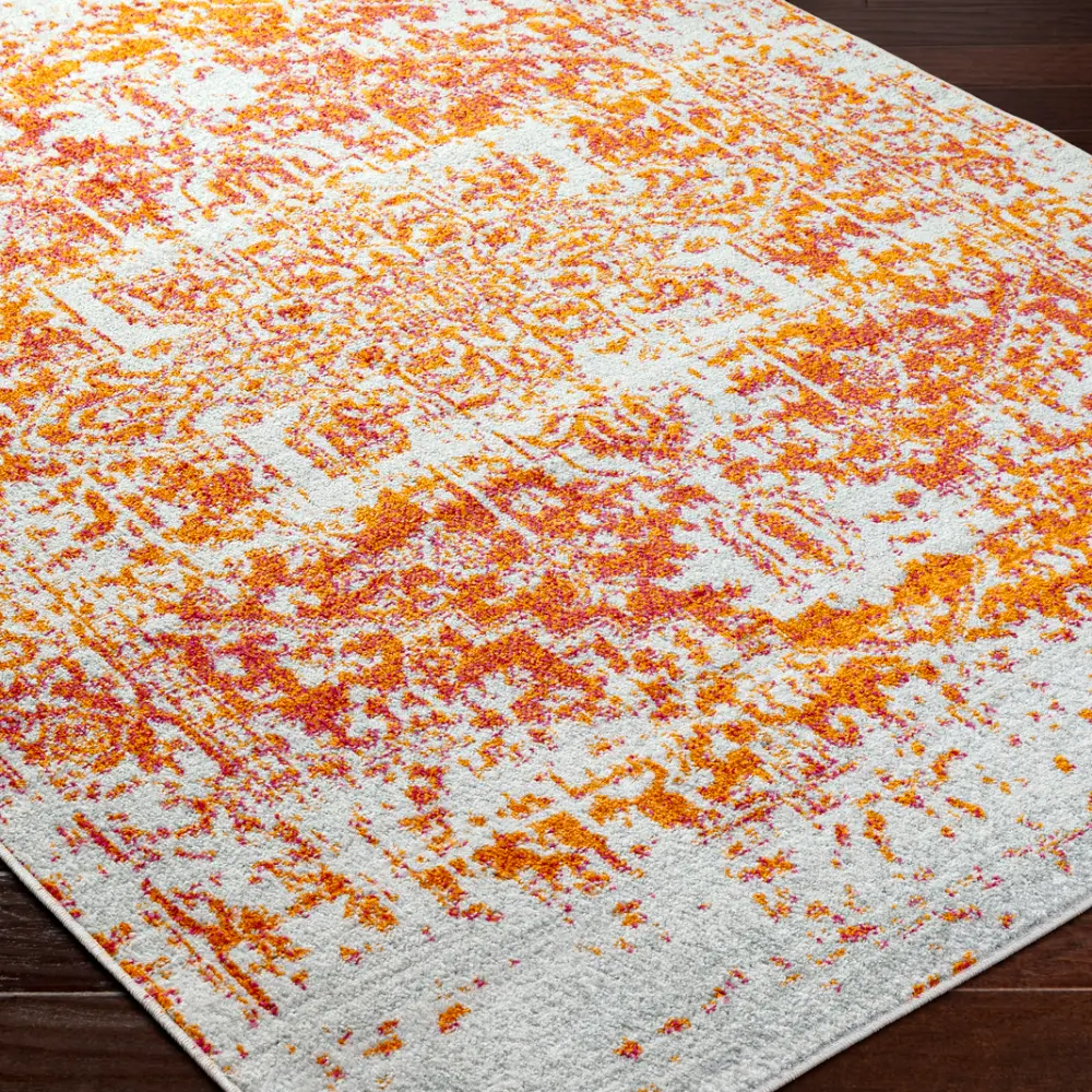 Juliette Vintage Oriental Boho Orange Rug - Image 3