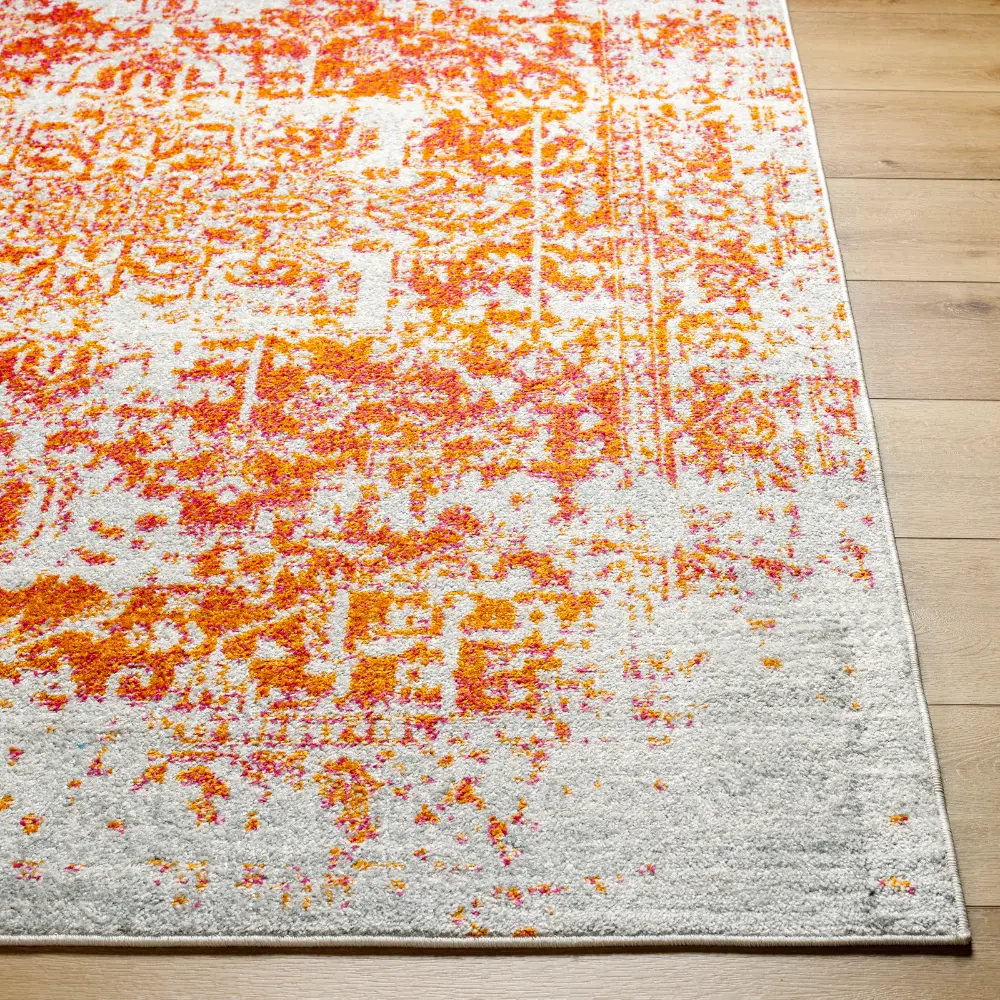 Juliette Vintage Oriental Boho Orange Rug - Image 5