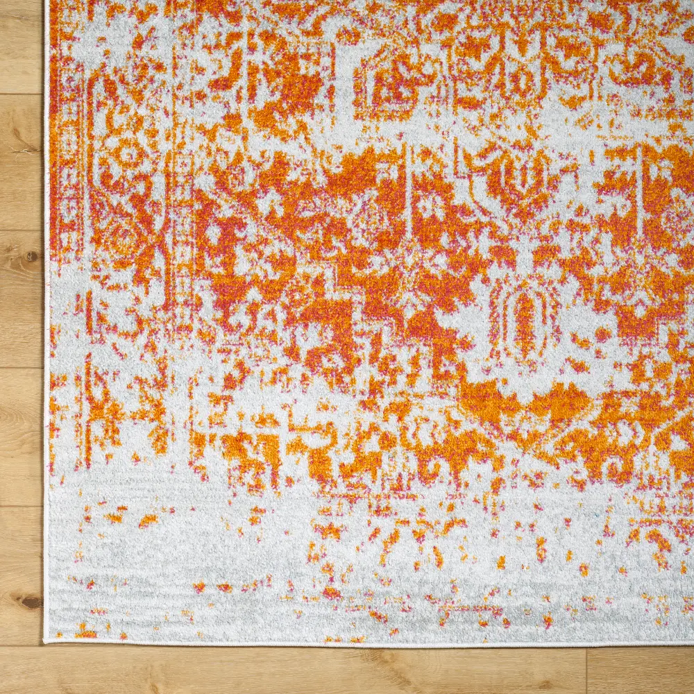 Juliette Vintage Oriental Boho Orange Rug - Image 6