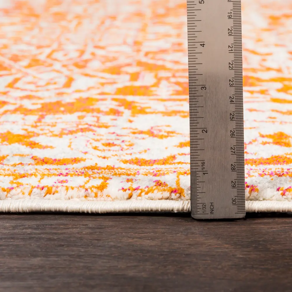 Juliette Vintage Oriental Boho Orange Rug - Image 7