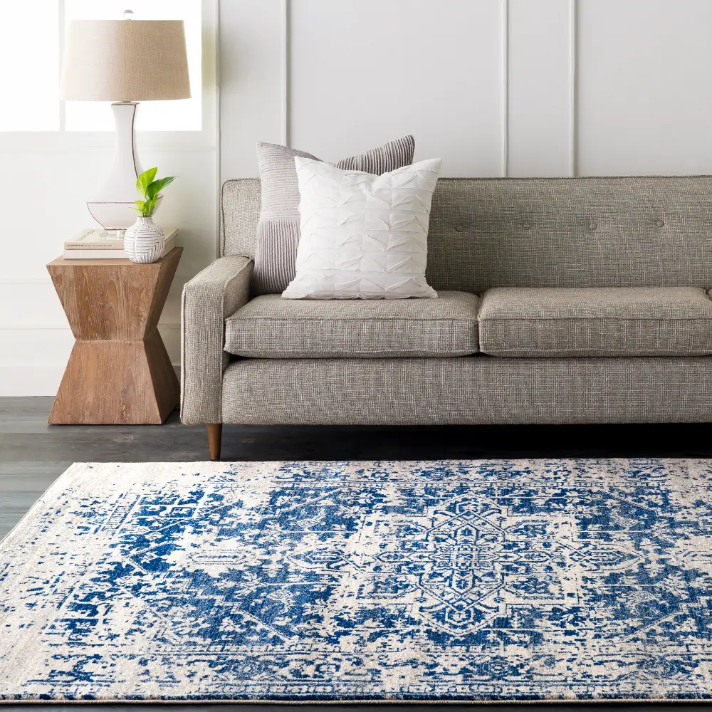 Juliette Vintage Oriental Boho Navy Rug - Image 11