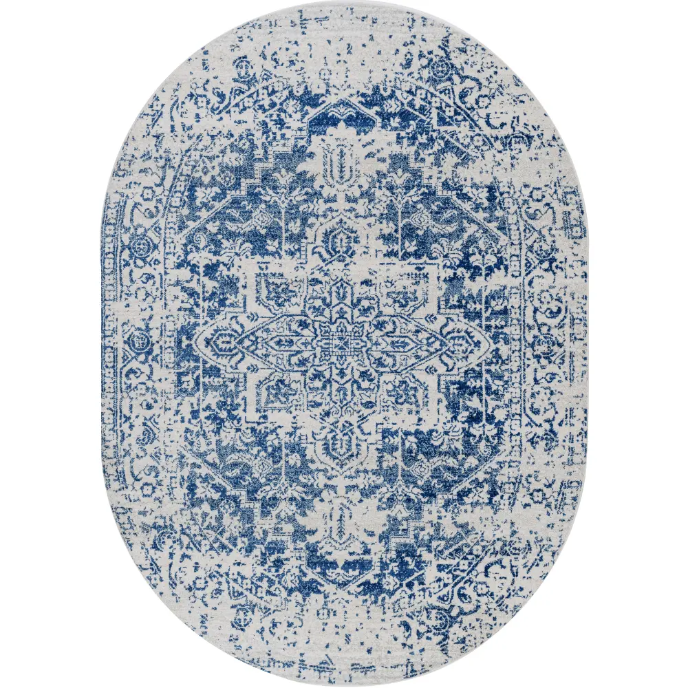 Juliette Vintage Oriental Boho Navy Rug - Image 14