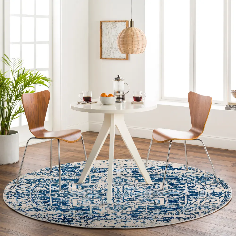 Juliette Vintage Oriental Boho Navy Rug - Image 6