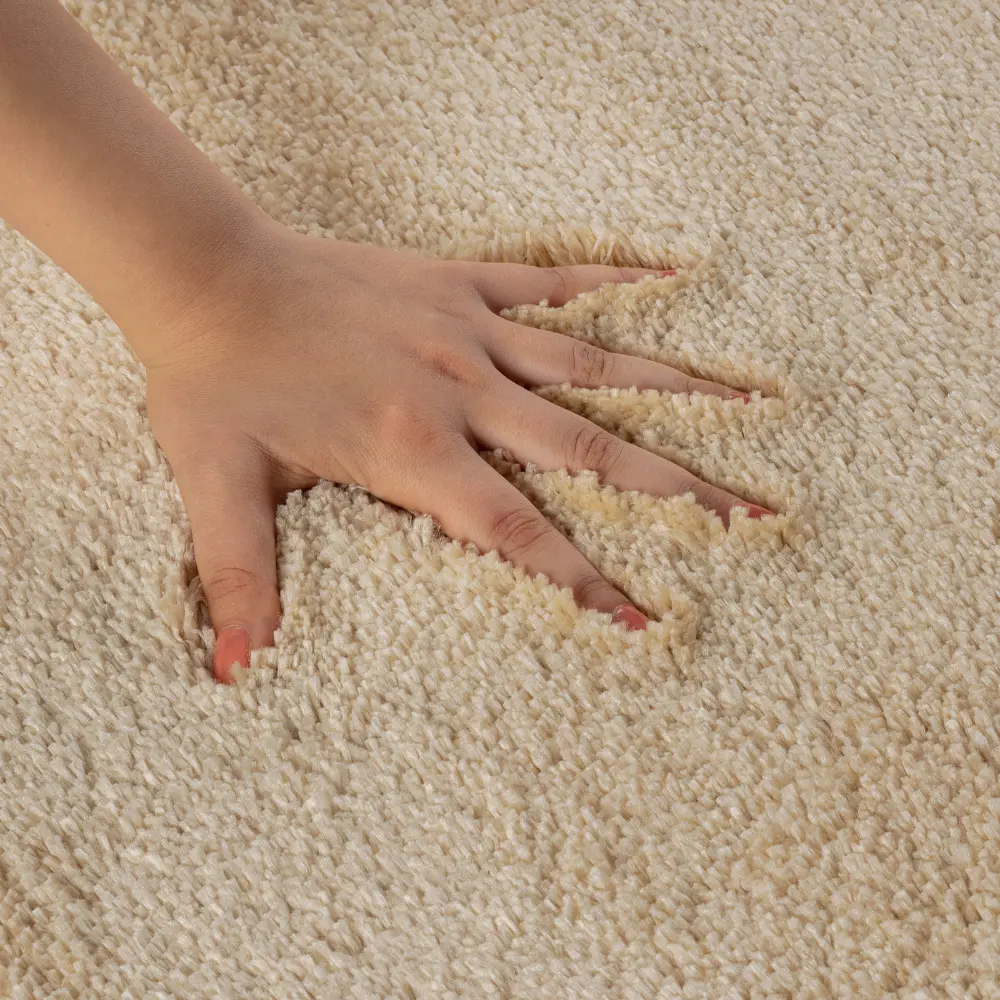 June Machine Washable Non-Slip Beige Bathroom Rug - Image 5