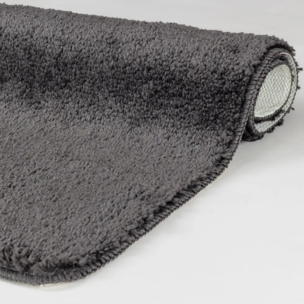 June Machine Washable Non-Slip Grey Bathroom Rug - Image 3
