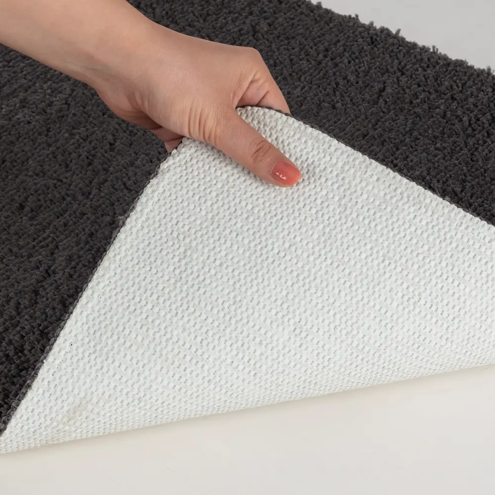 June Machine Washable Non-Slip Grey Bathroom Rug - Image 6