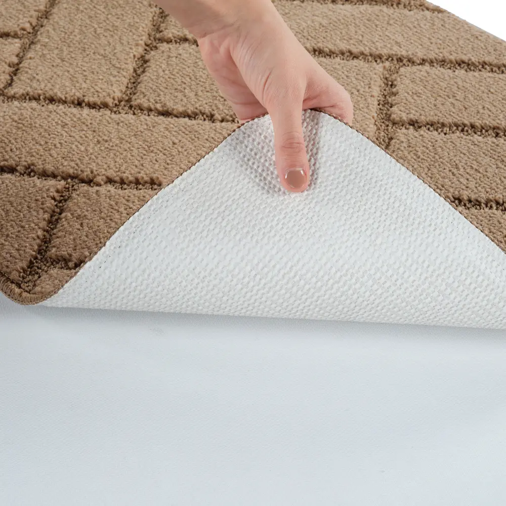 Juniper 2-Piece Machine Washable Non-Slip Brown Bathroom Rug Set - Image 8