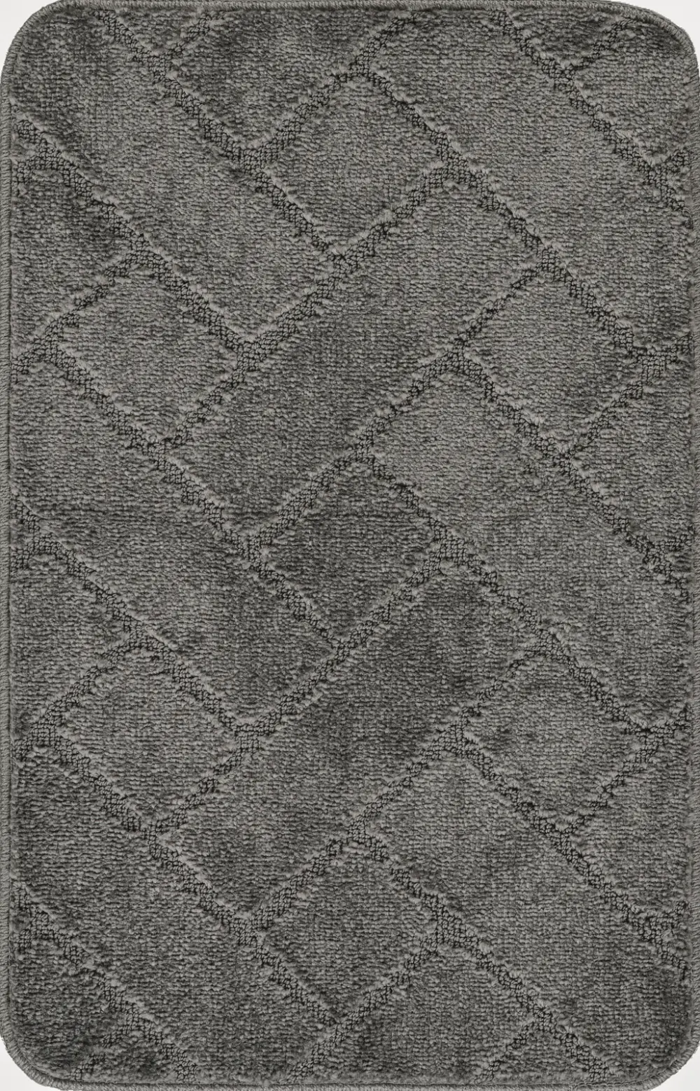 Juniper 2-Piece Machine Washable Non-Slip Dark Grey Bathroom Rug Set - Image 7